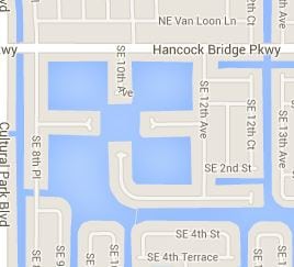 Shamrock Lake in Cape Coral - Map Image